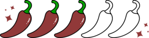 3 Peppers - Spice Rating - Spicy Book Baddie | Book Review Blog